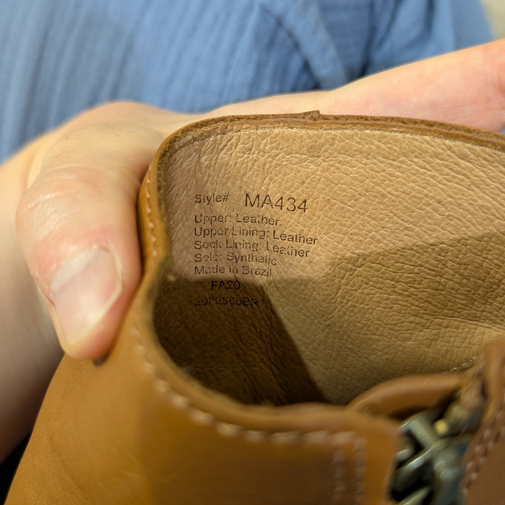 Madewell Rosie Leather Ankle Boot In English Saddle Size 6.5 - Picture 4 of 7